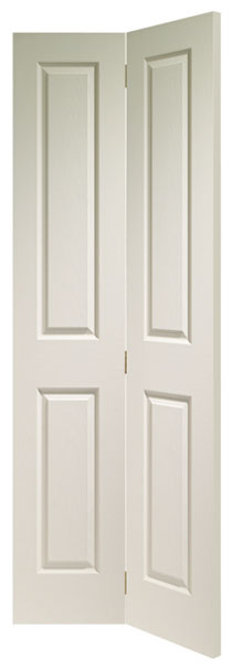 4 Panel White Moulded Bi-fold Door